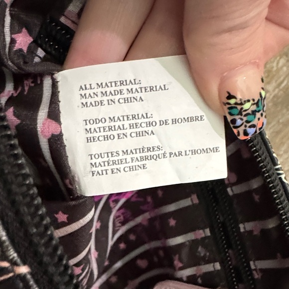 Betsey Johnson Black and Pink Floral Satchel - Picture 7 of 11